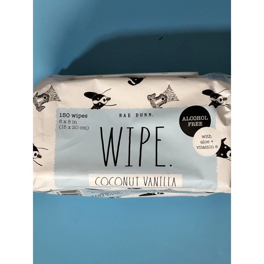 Rae Dunn 150 Pet Wipes Coconut Vanilla Scented Alcohol Free